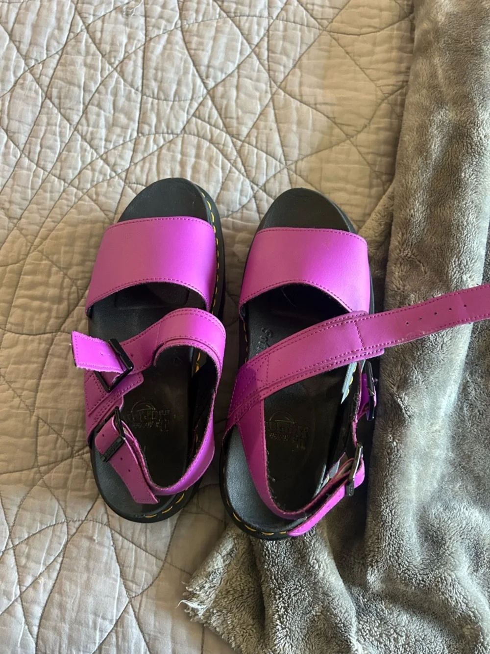 Dr. Martens Purple Platform Sandals - Picture 1 of 5